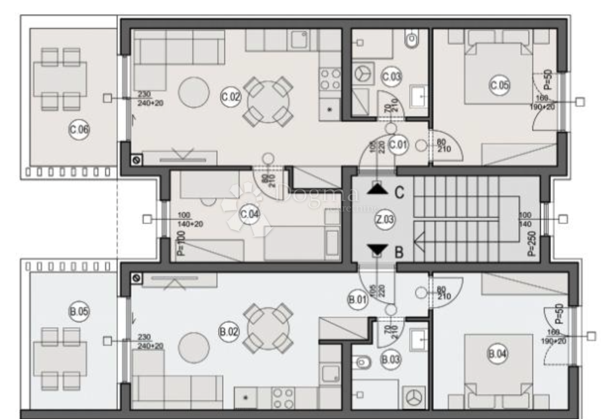 Allogio Valdebek, Pula, 93,66m2