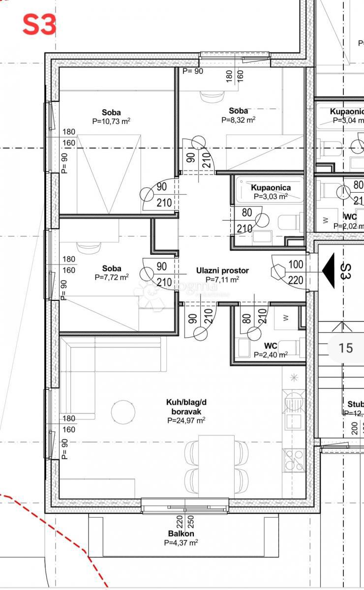 Allogio Granešina, Gornja Dubrava, 93,88m2