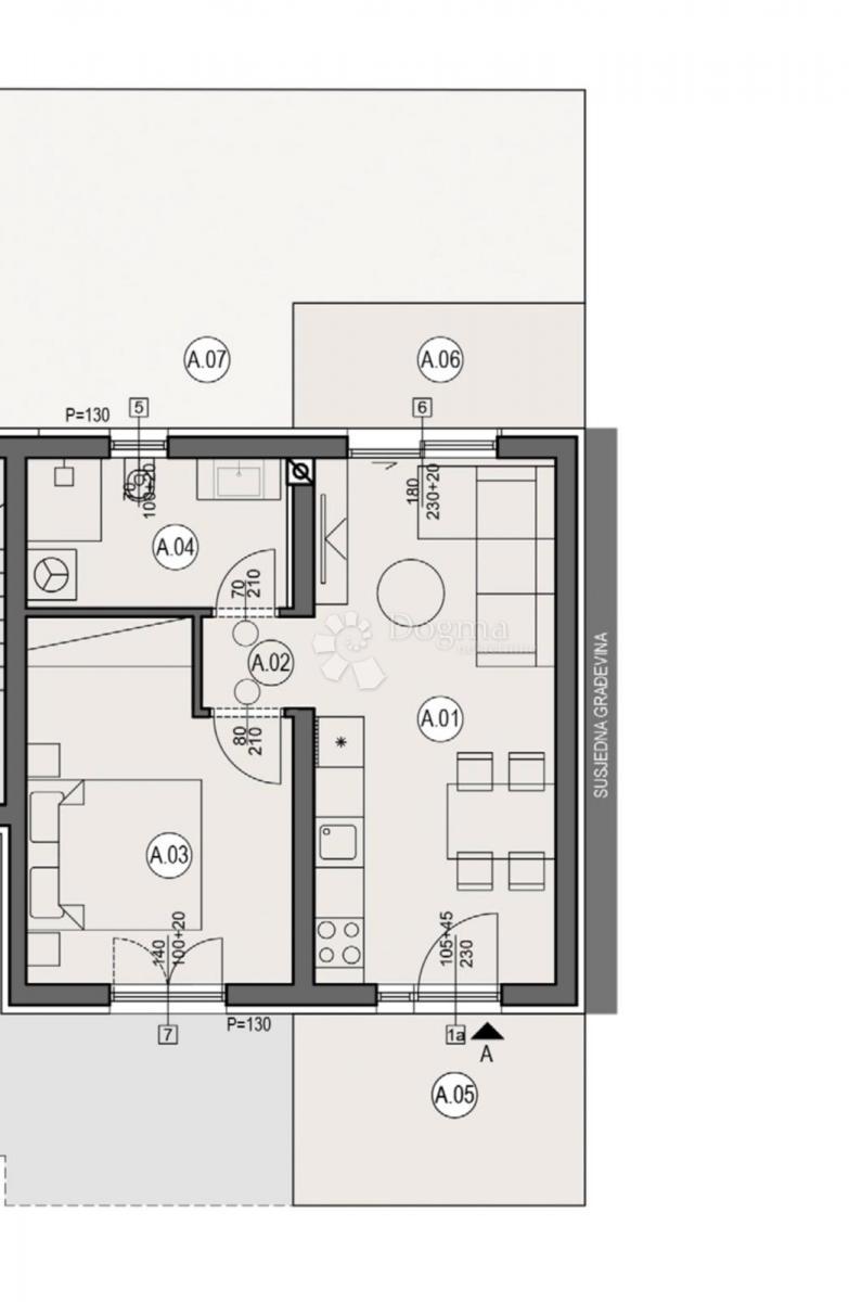 Allogio Valmade, Pula, 50,91m2