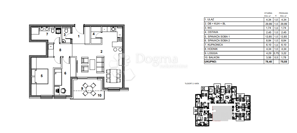 Allogio Centar, Zaprešić, 75,78m2