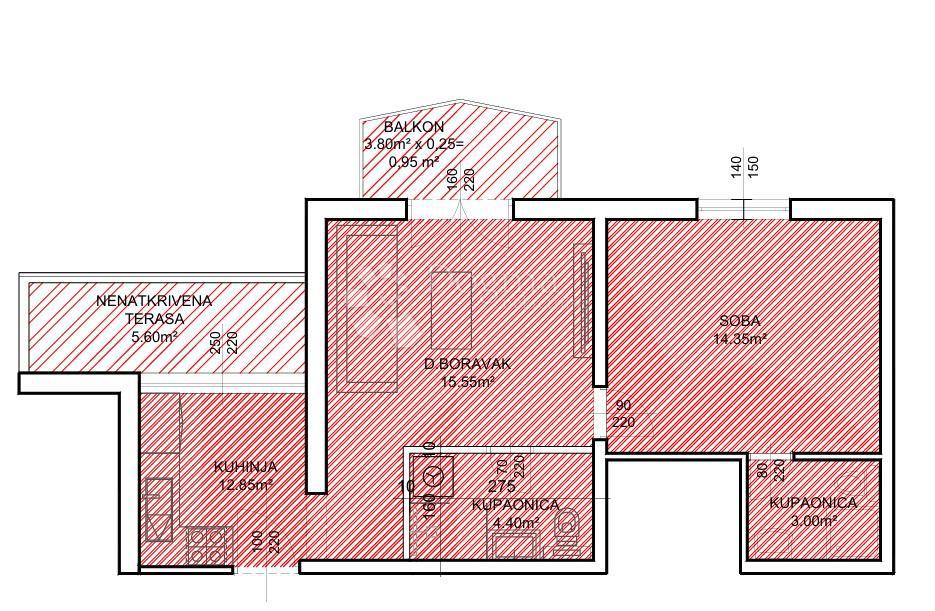 Allogio Pakoštane, 46,28m2