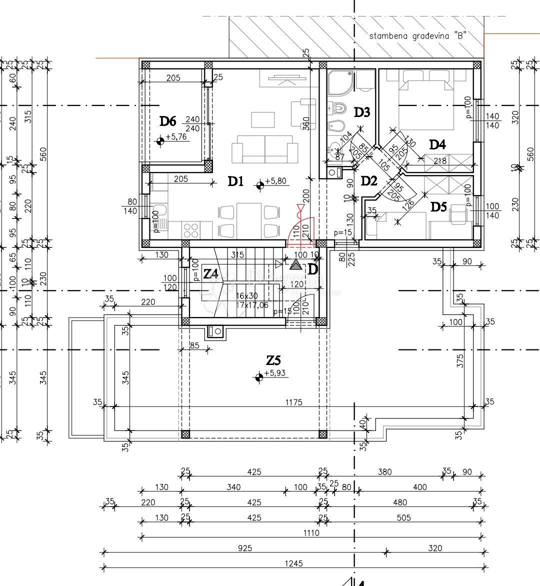 Allogio Valdebek, Pula, 54,98m2