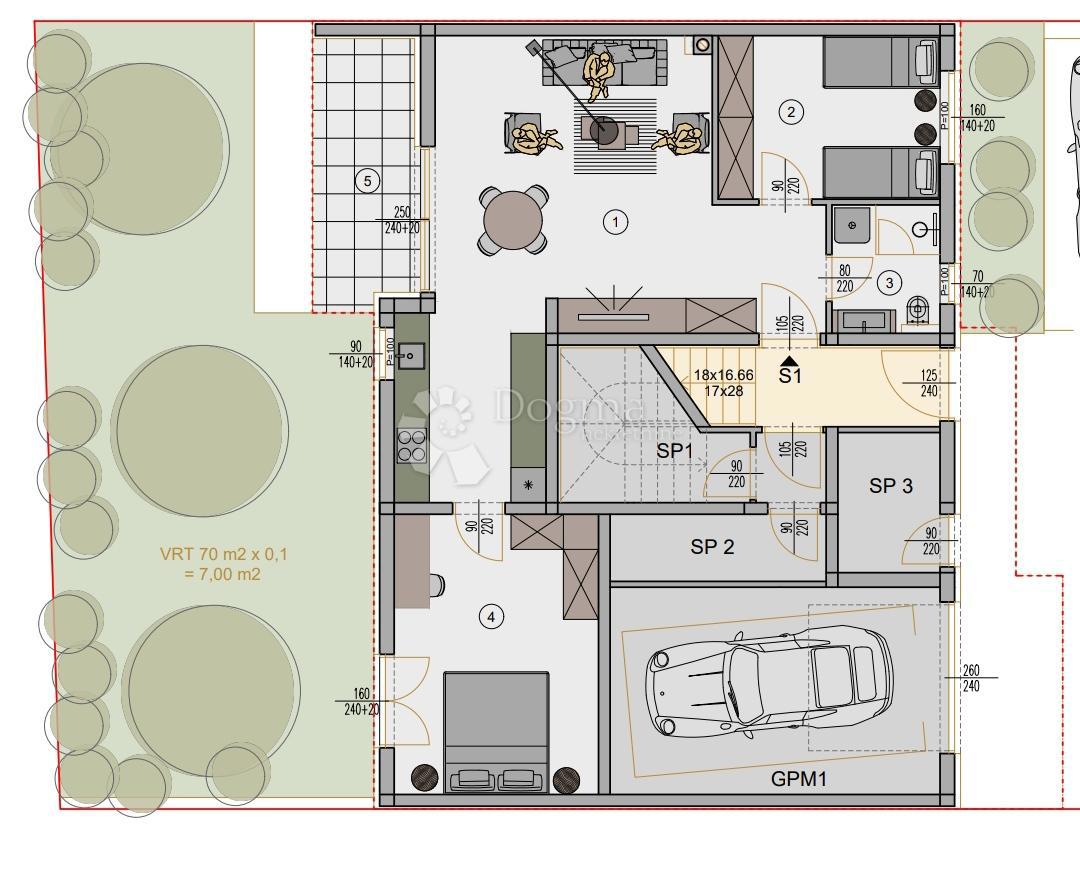 Allogio Kaštanjer, Pula, 72,42m2