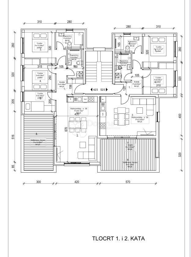 Appartamento Gajac, Novalja, 80m2