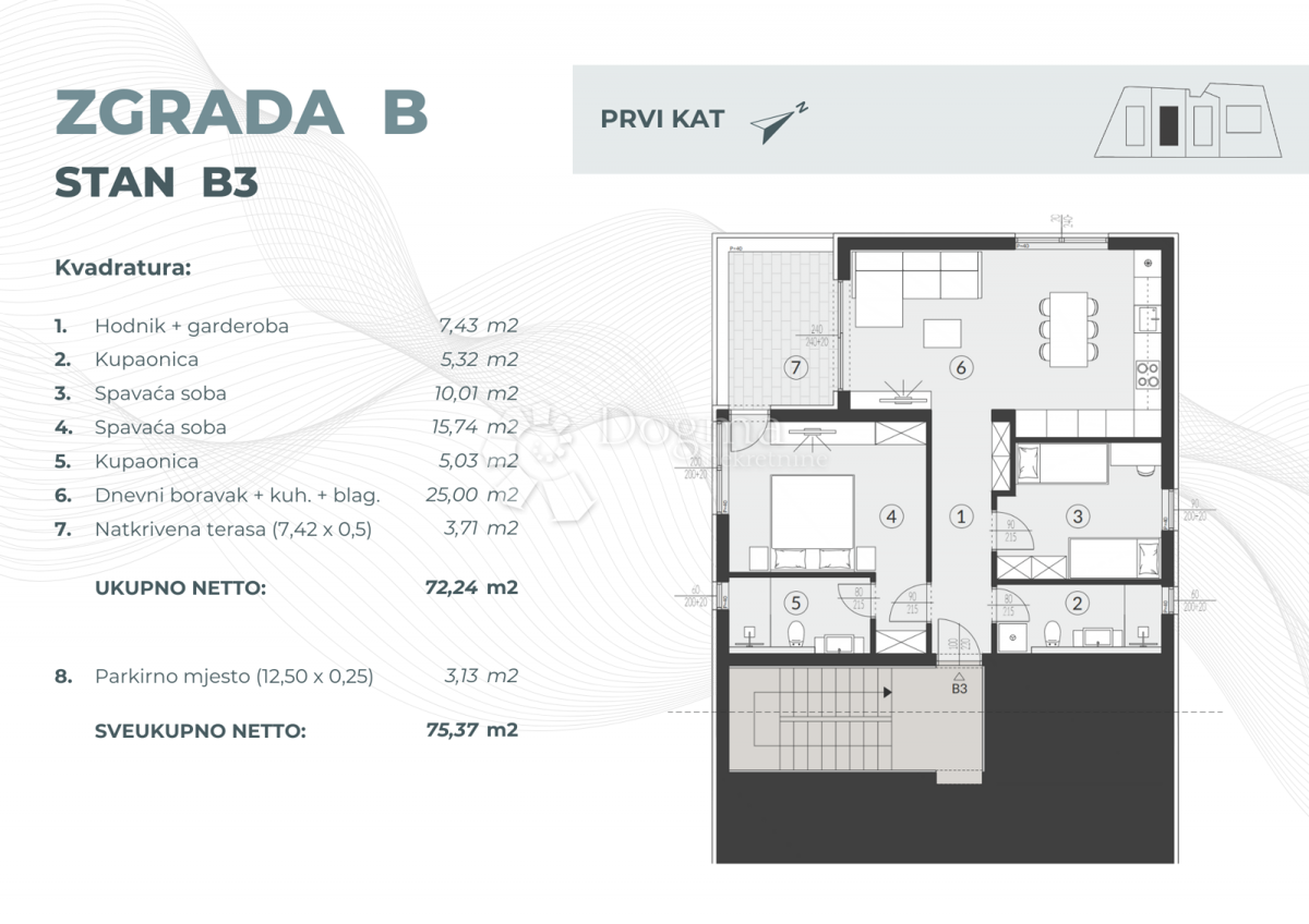 Allogio Fažana, 55,08m2