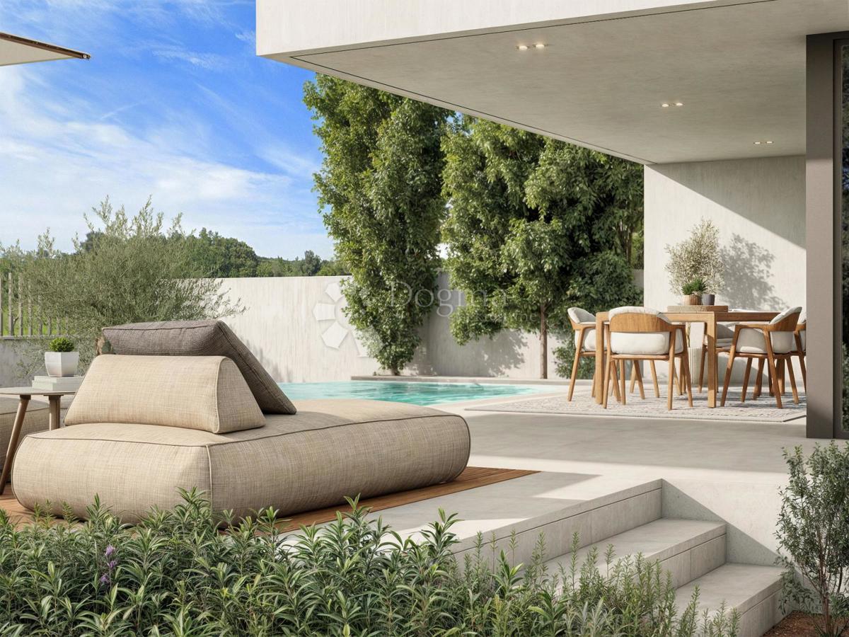 Appartamento con piscina e giardino vicino alla spiaggia – Rovigno, nuova costruzione