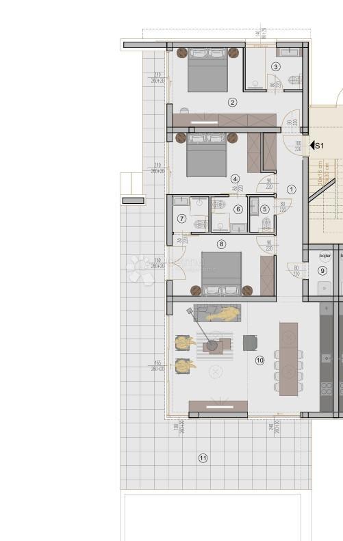 Appartamento con piscina e giardino vicino alla spiaggia – Rovigno, nuova costruzione