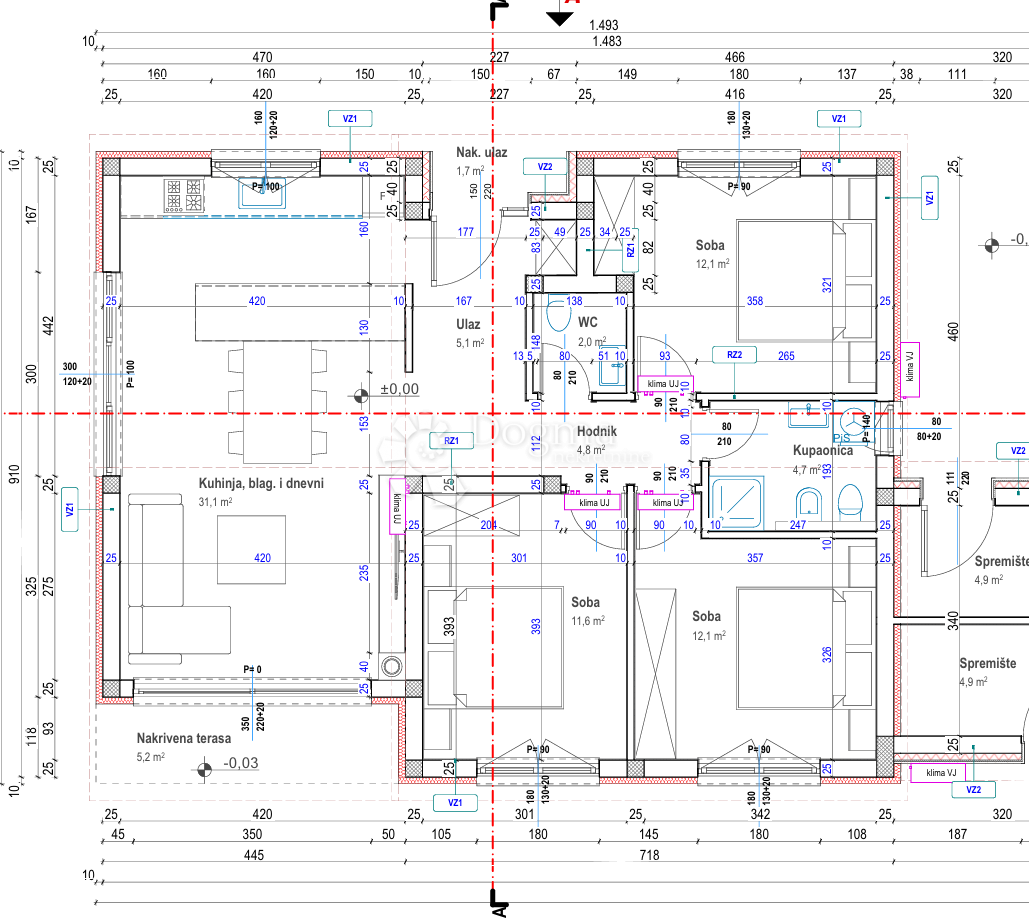 Casa Kaštelir, Kaštelir-Labinci, 88,40m2
