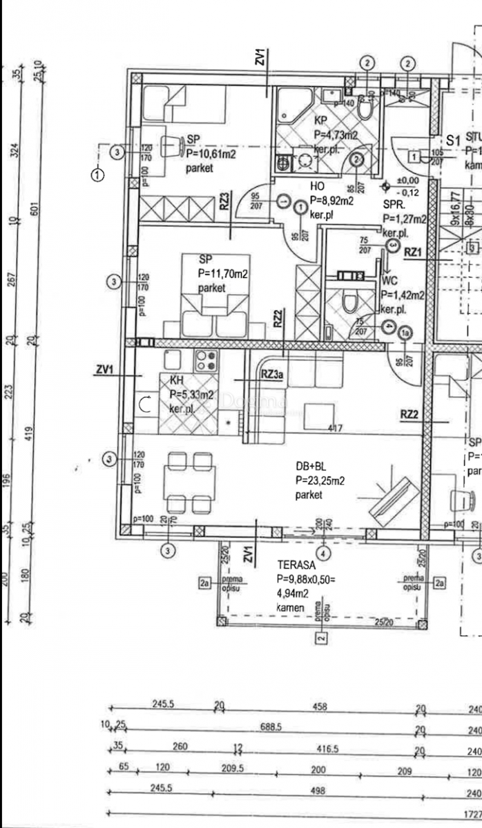 Allogio Bibinje, 76,51m2