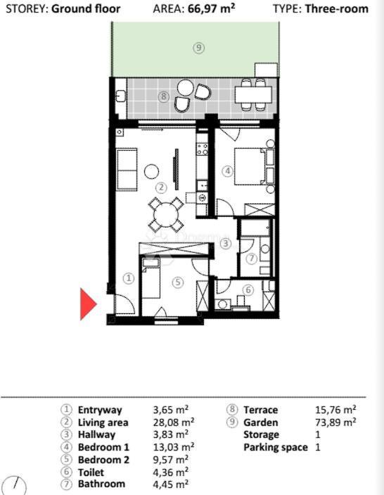 Allogio Umag, 66,90m2