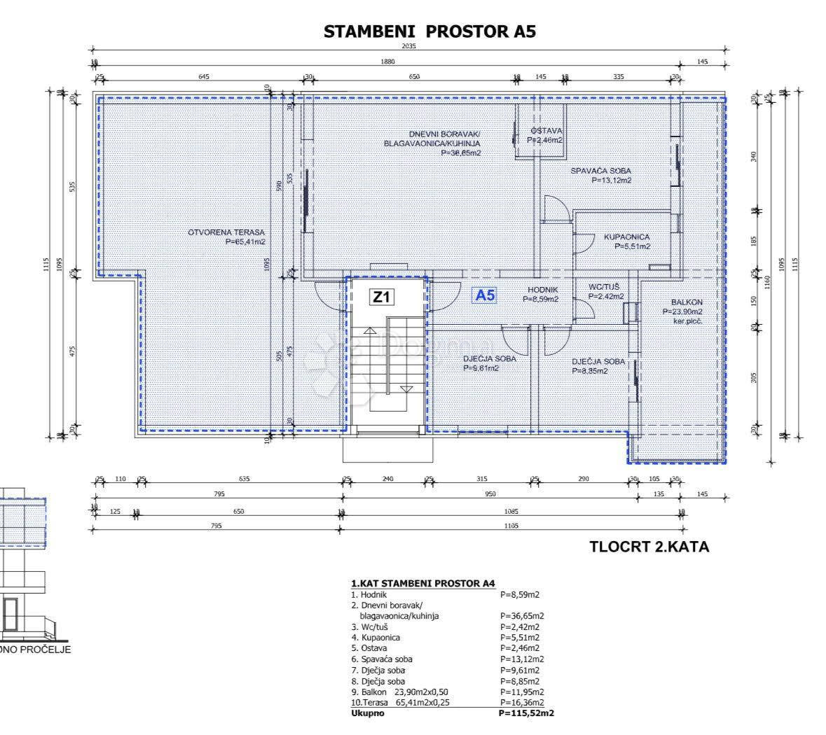 Allogio Privlaka, 92,56m2