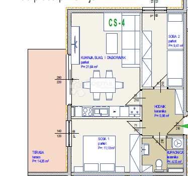 Allogio Seget Donji, Seget, 66,71m2