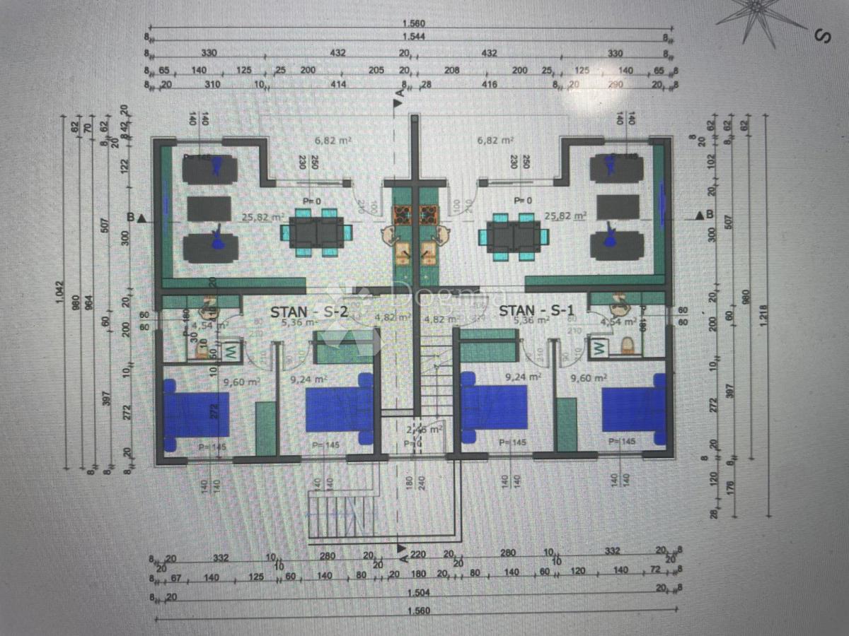 Appartamento Šimuni, Pag, 62,79m2