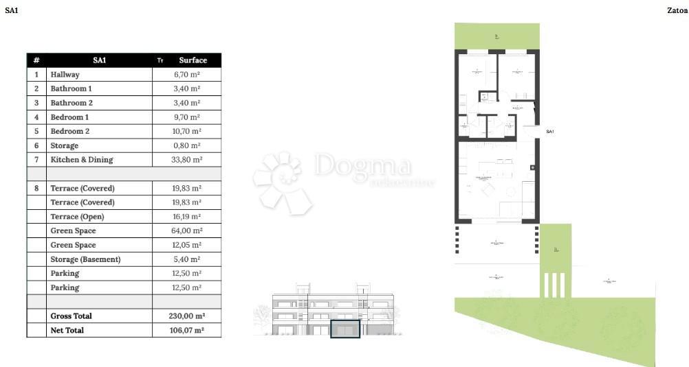 Allogio Zaton, Nin, 106,07m2