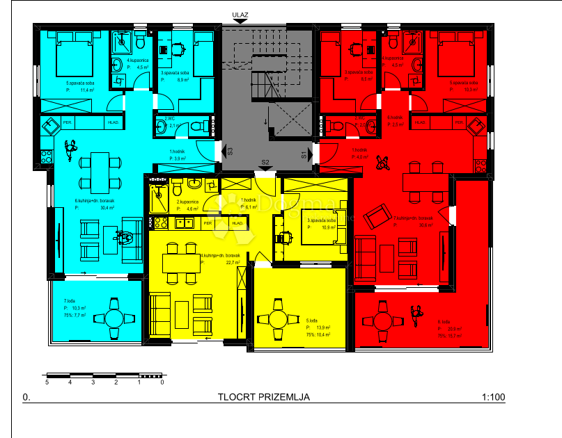 Allogio Ričina, Zadar, 95,07m2