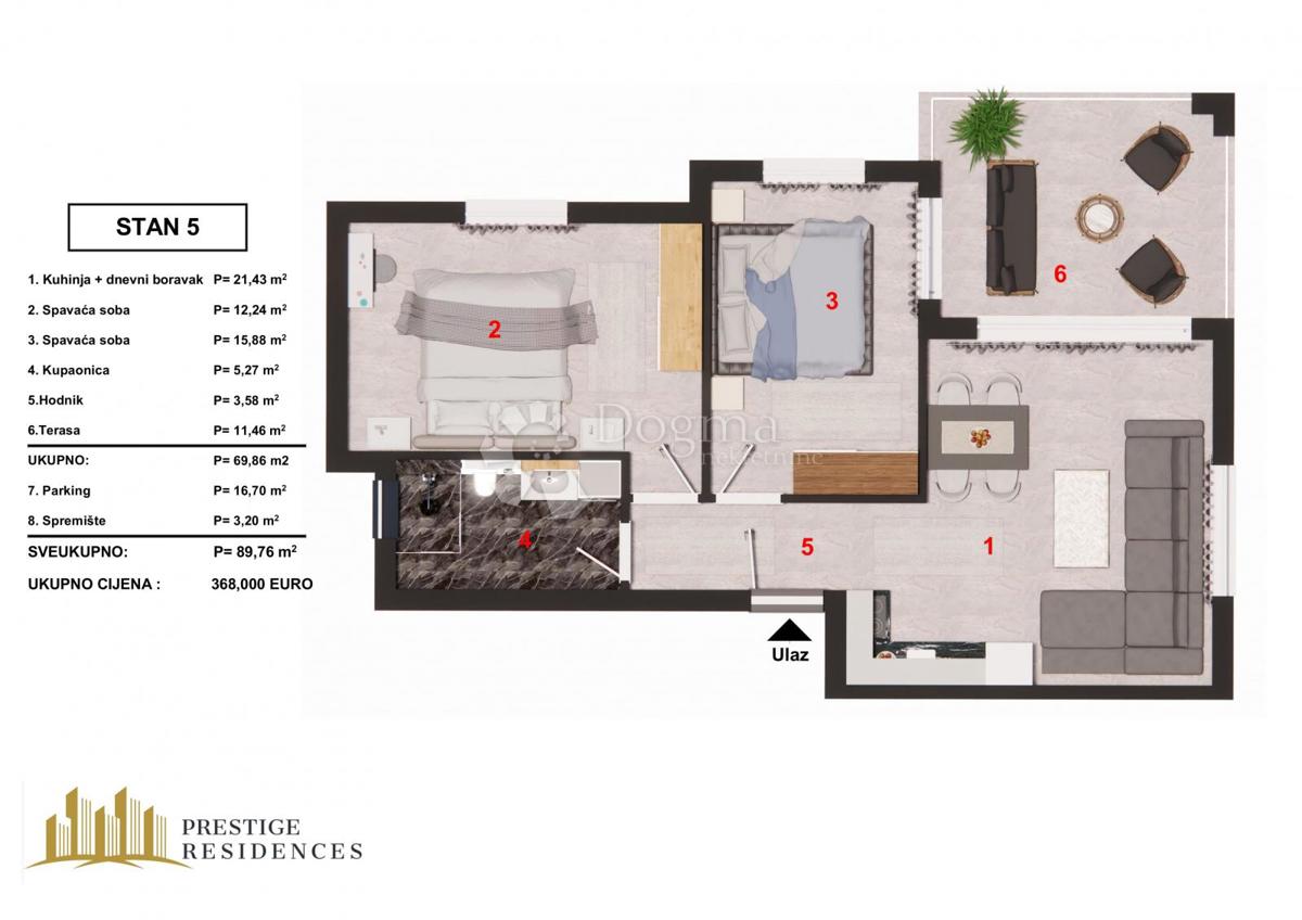 Allogio Brodarica, Šibenik - Okolica, 70,97m2