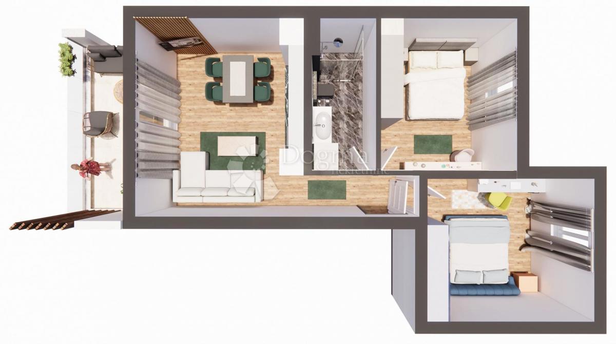 Allogio Brodarica, Šibenik - Okolica, 51,63m2