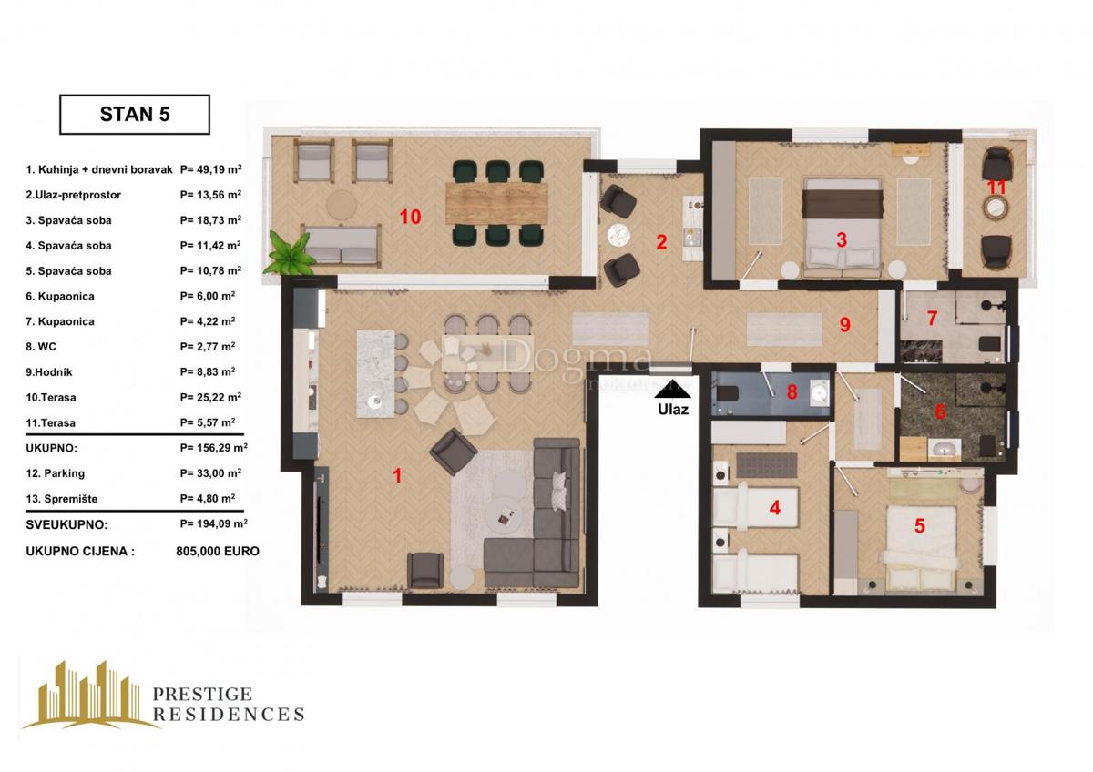 Allogio Brodarica, Šibenik - Okolica, 70,97m2