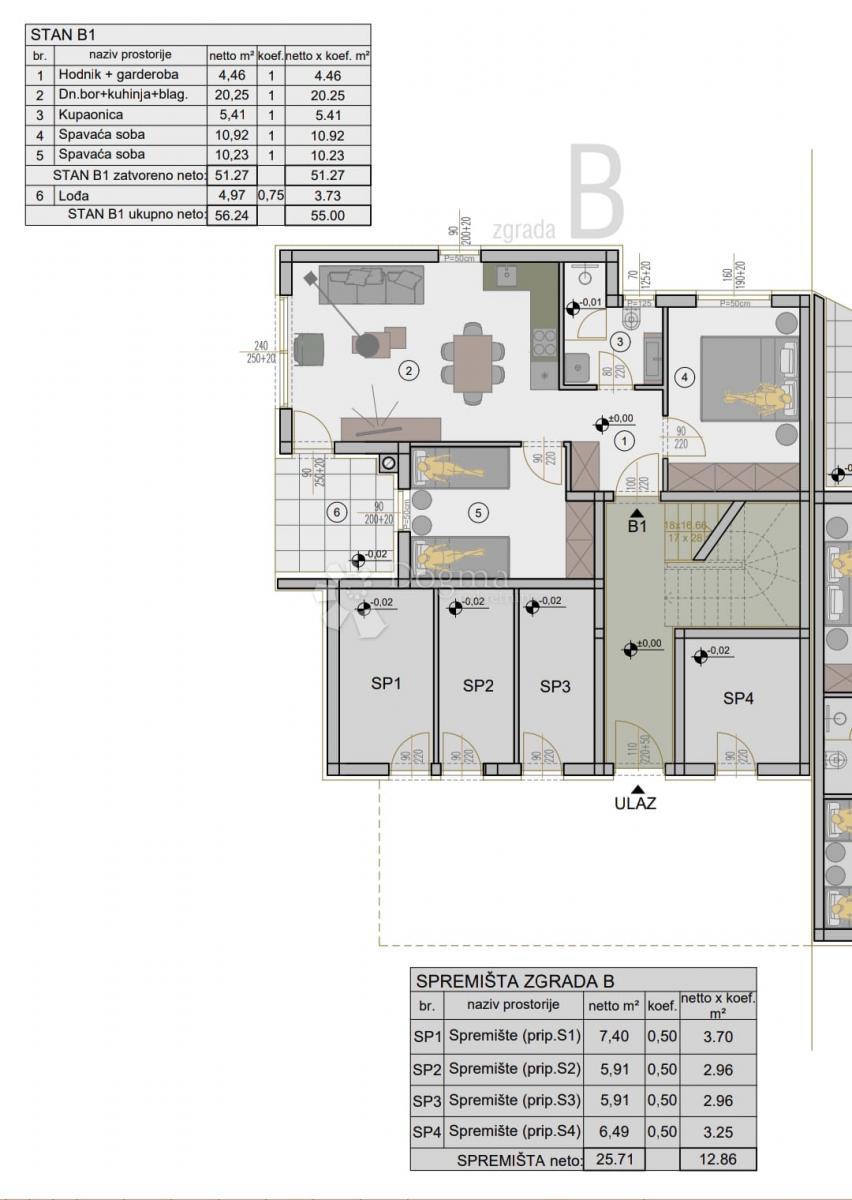 Allogio Valdebek, Pula, 78,99m2