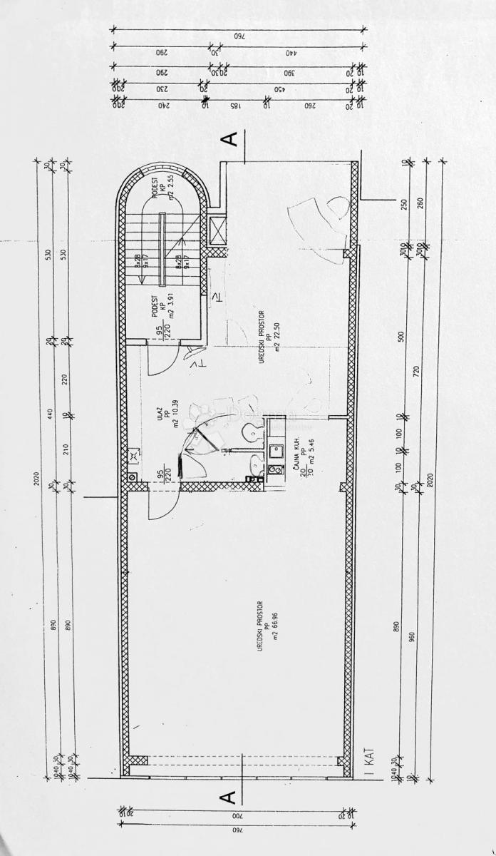 Locale commerciale Črnomerec, 118,98m2