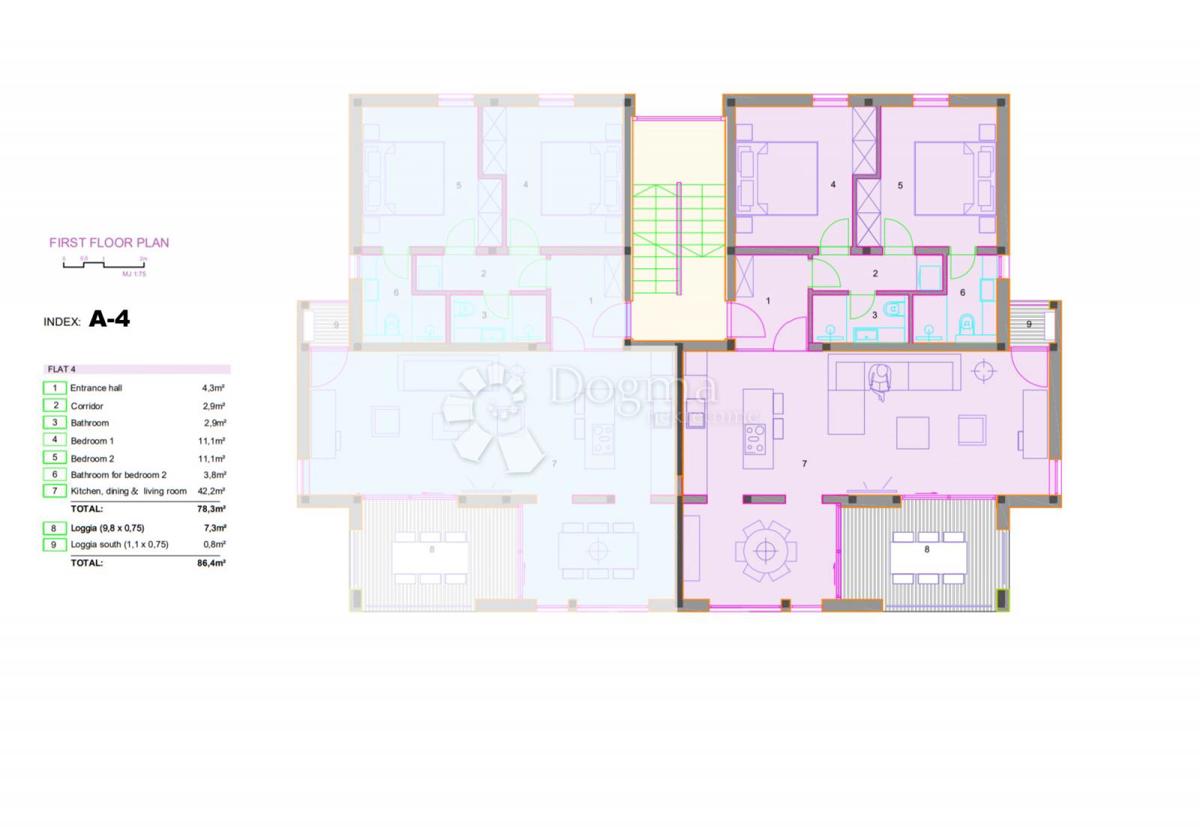 Allogio Orebić, 88,40m2