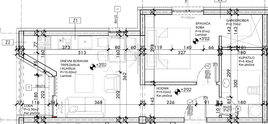 Allogio Drvenik, Gradac, 42,18m2