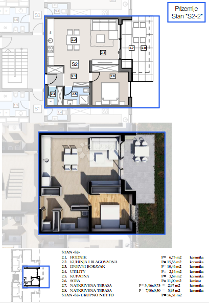 Allogio Labin, 85,50m2
