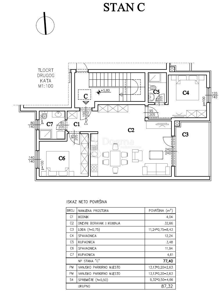 Allogio Šijana, Pula, 54,57m2