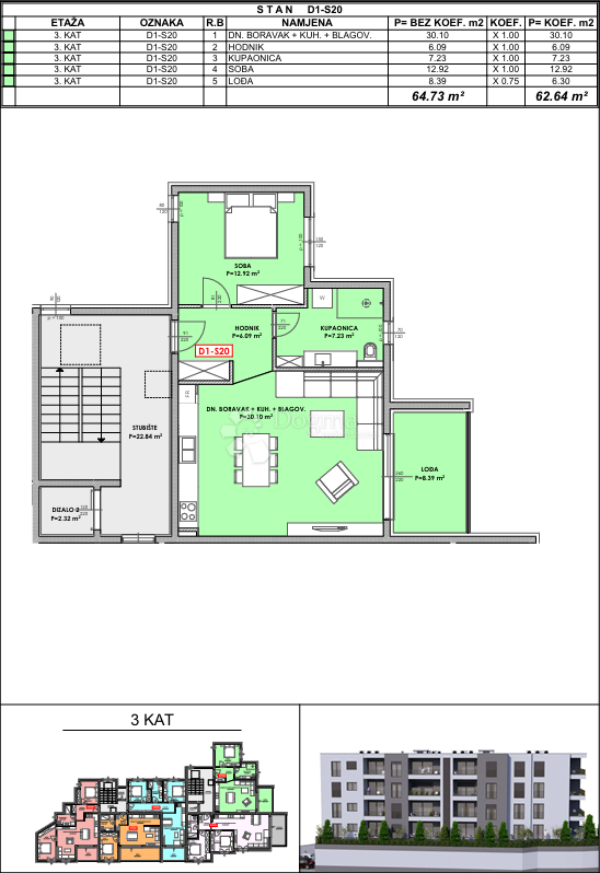Allogio Omiš, 80,52m2