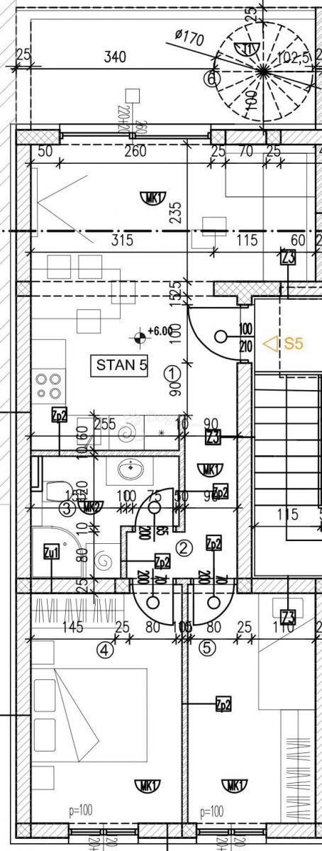 Allogio Okrug Gornji, Okrug, 61,02m2