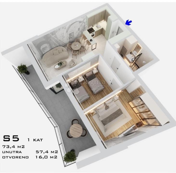 Allogio Bilice, Šibenik - Okolica, 71,40m2