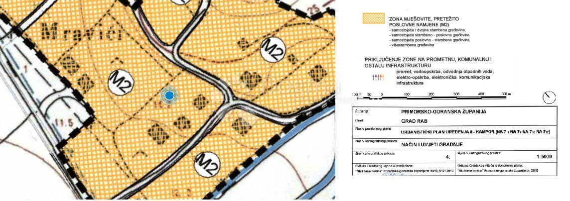 Terreno edificabile Kampor, Rab, 636m2