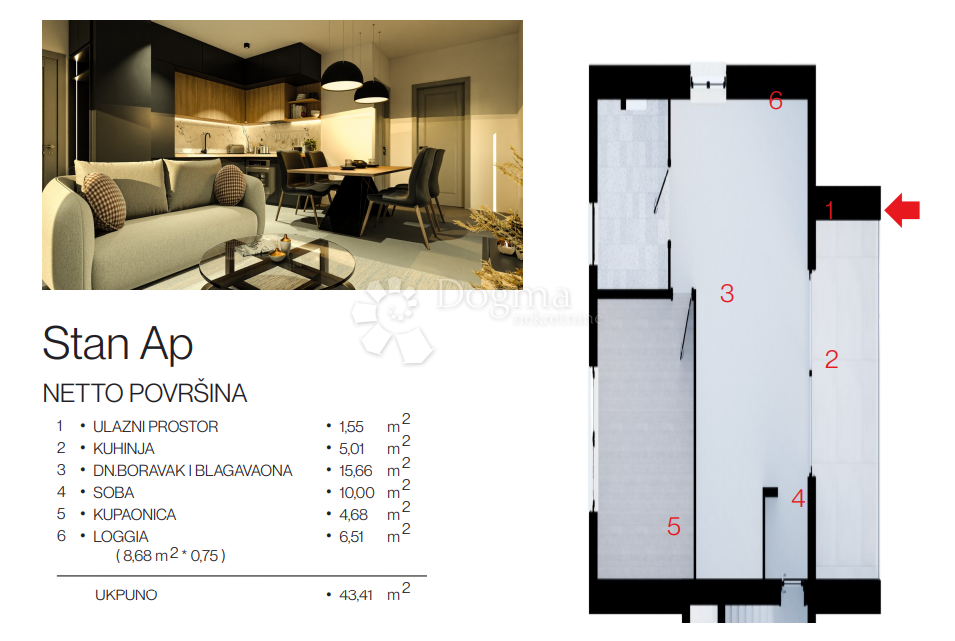 ROGOZNICA - APPARTAMENTO AL PIANO TERRA DI UN NUOVO EDIFICIO