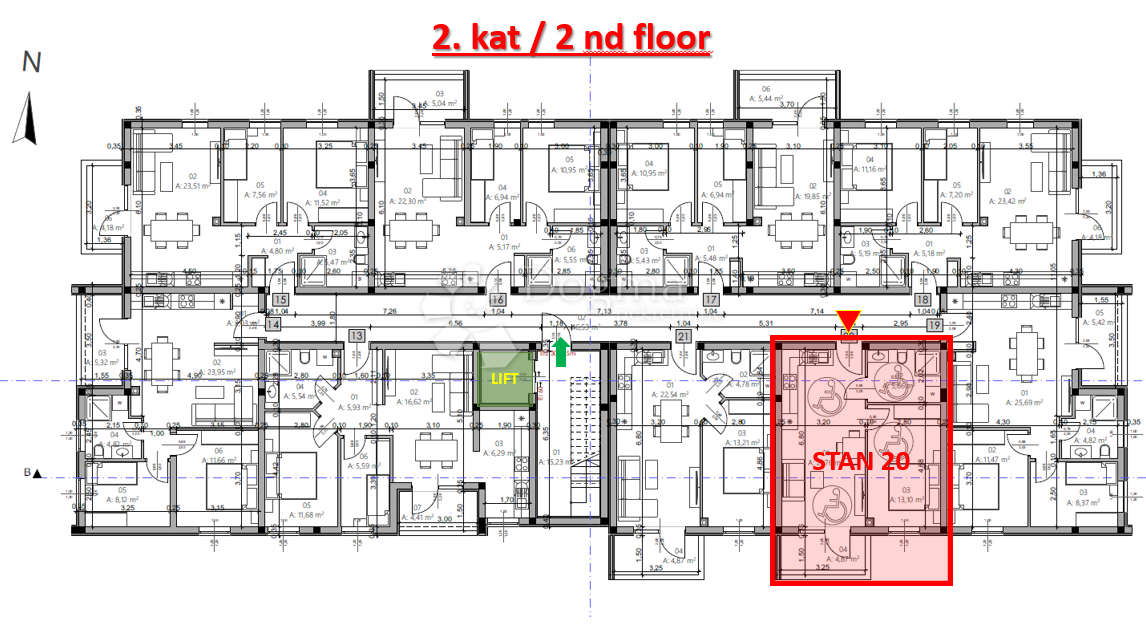 Allogio Monvidal, Pula, 54,96m2