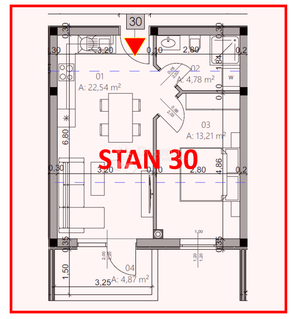 Allogio Monvidal, Pula, 54,96m2