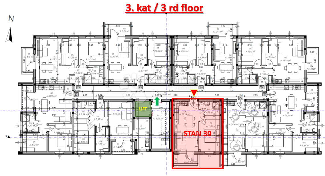 Allogio Monvidal, Pula, 54,96m2
