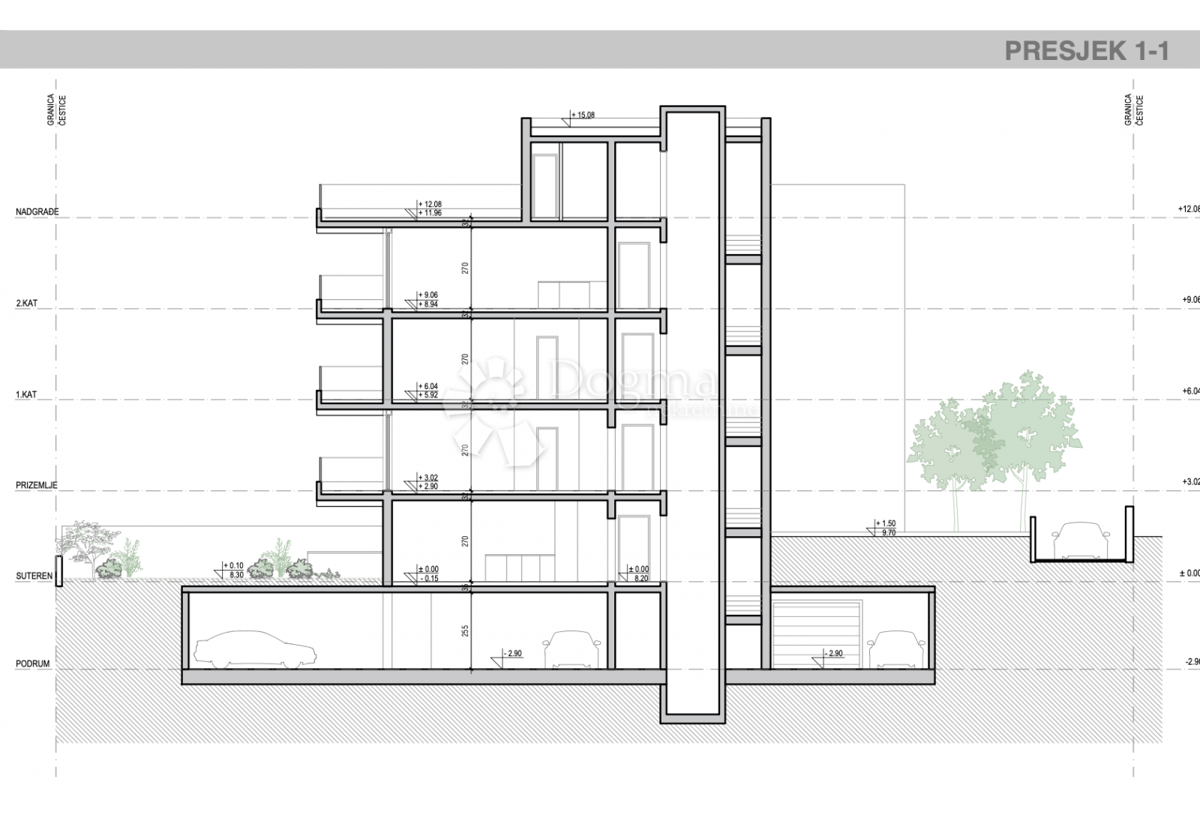 S2 – Ampio appartamento con tre camere da letto e giardino a Stobreč, a soli 300 m dal mare