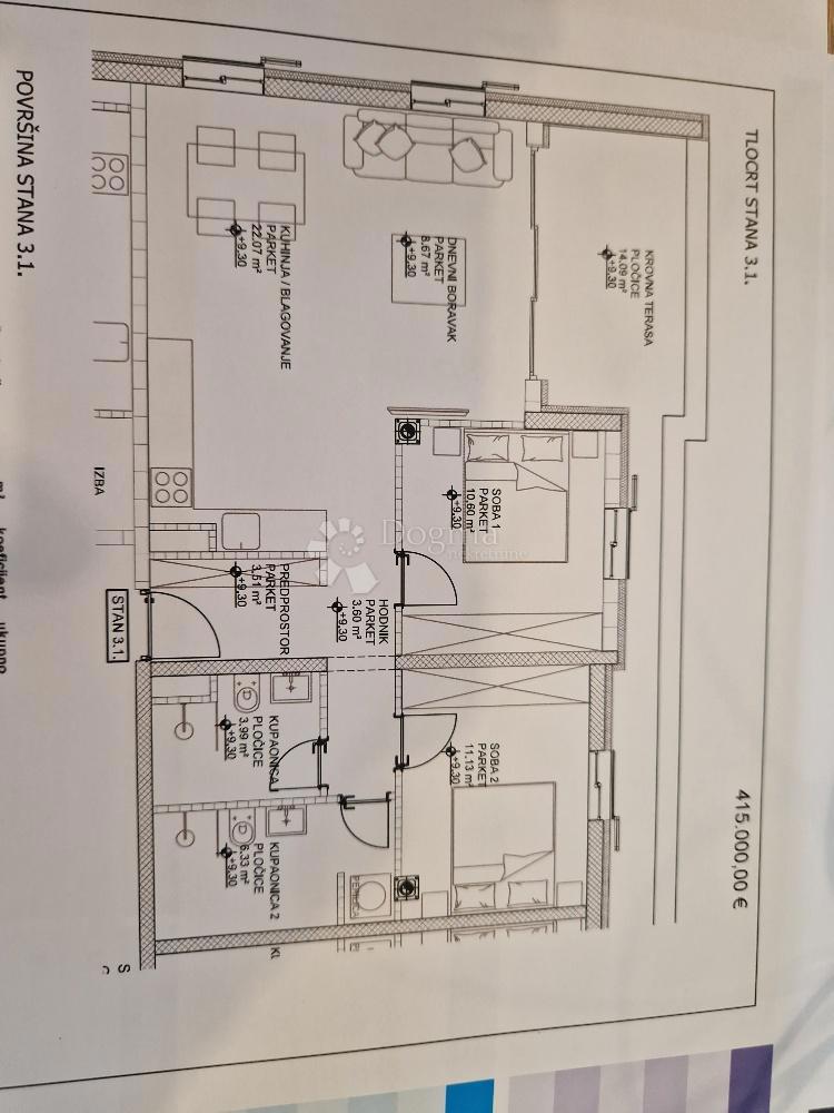 Appartamento Cres, 101,36m2