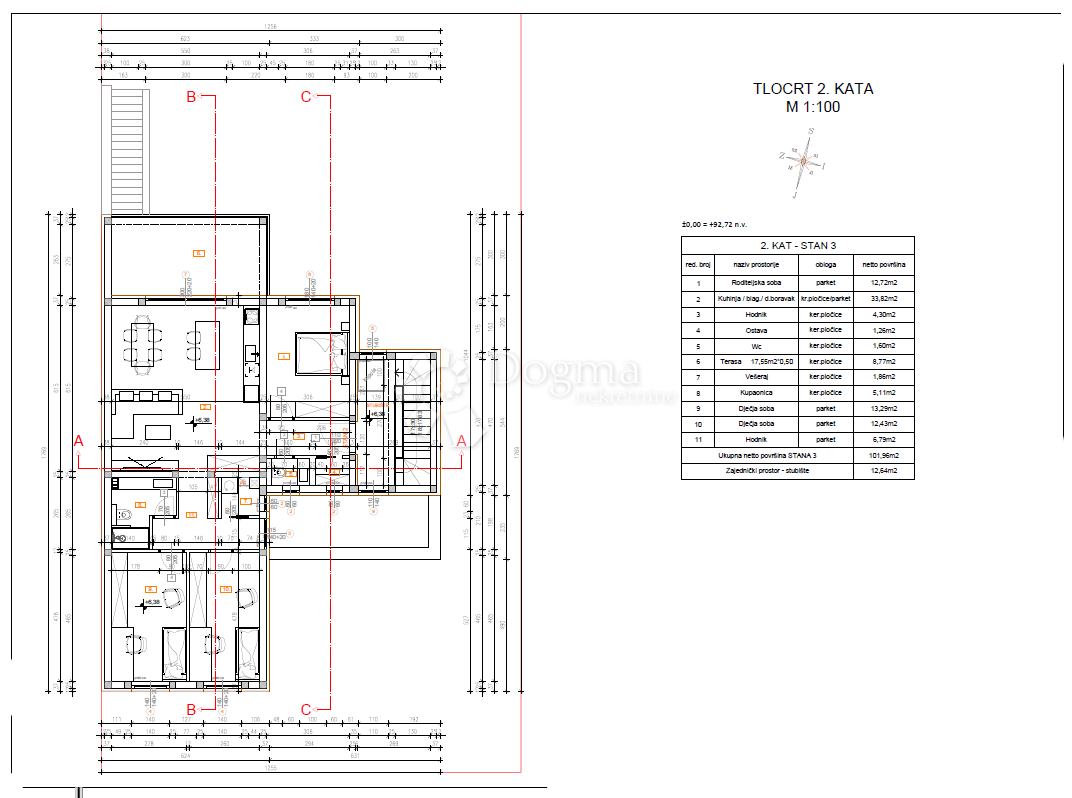 Allogio Čepin, 97,54m2