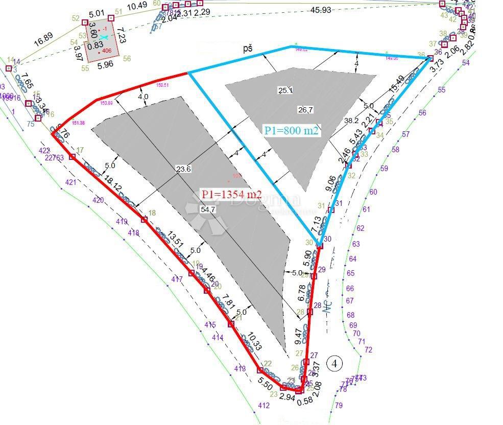 Terreno edificabile Labin, 1.200m2