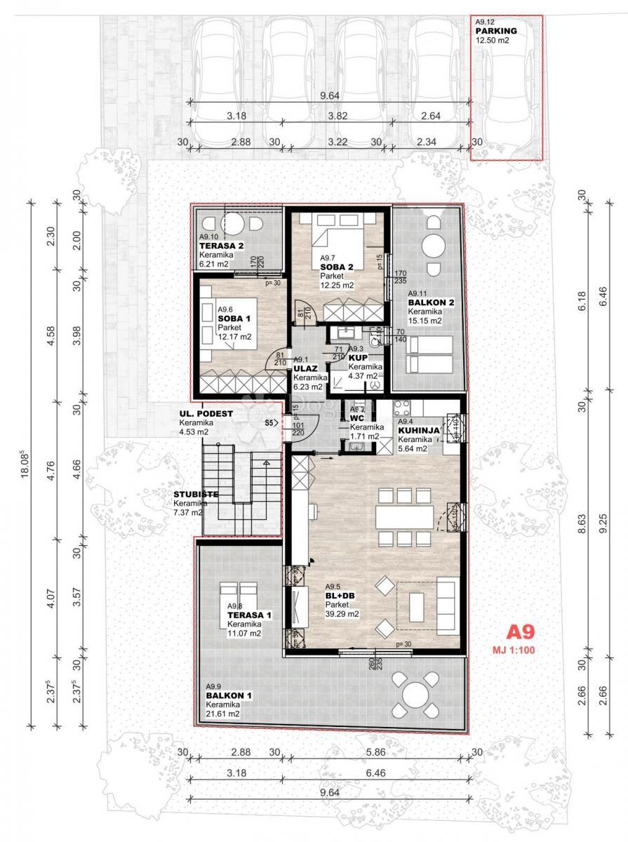 Allogio Povljana, 55,22m2