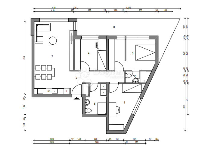 Allogio Sloboština, Novi Zagreb - Istok, 80,72m2