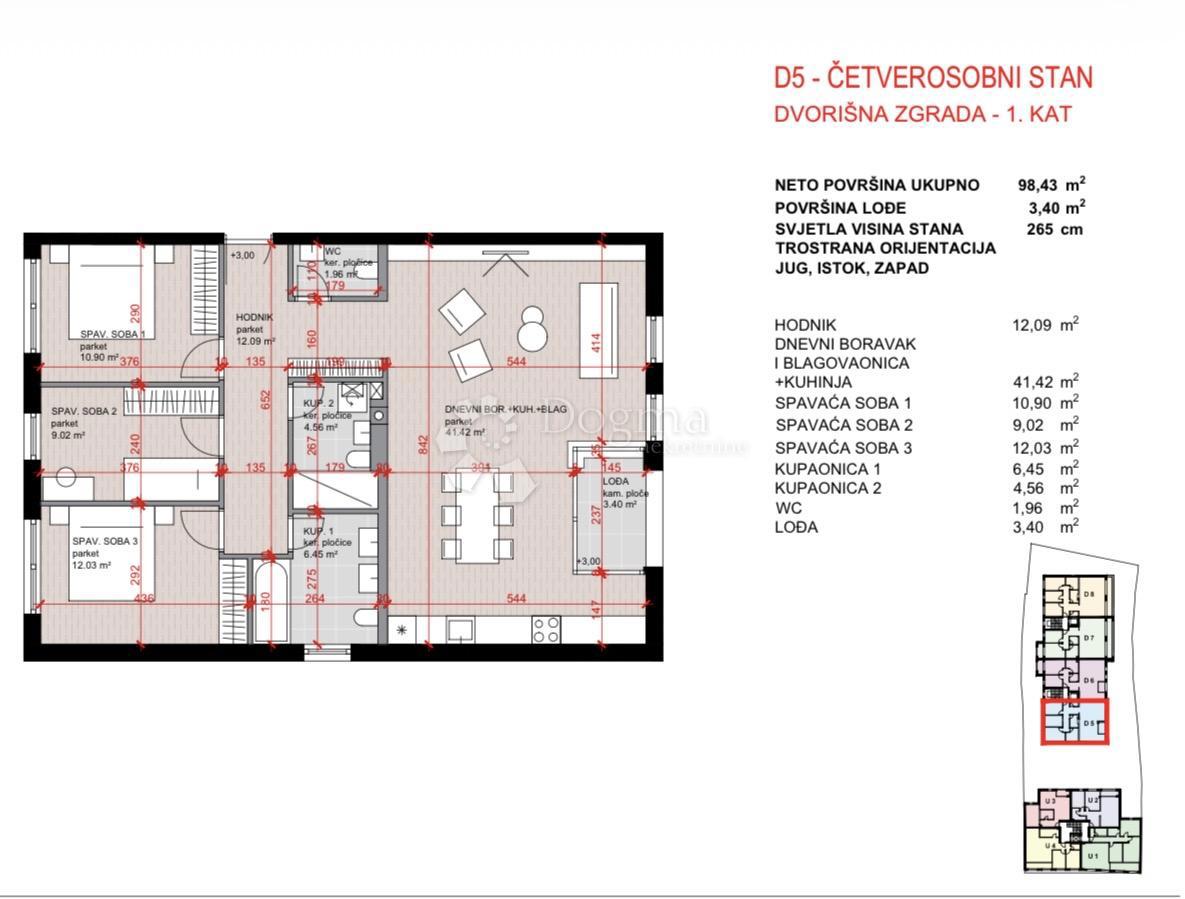 Allogio Laščina, Maksimir, 102,86m2