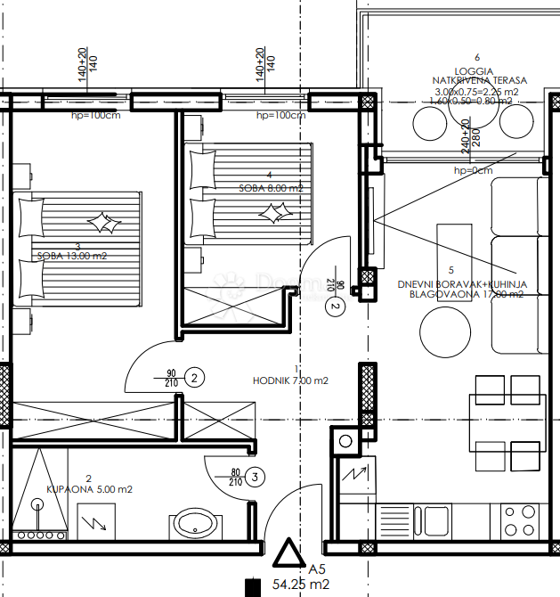 Allogio Veli vrh, Pula, 86,50m2