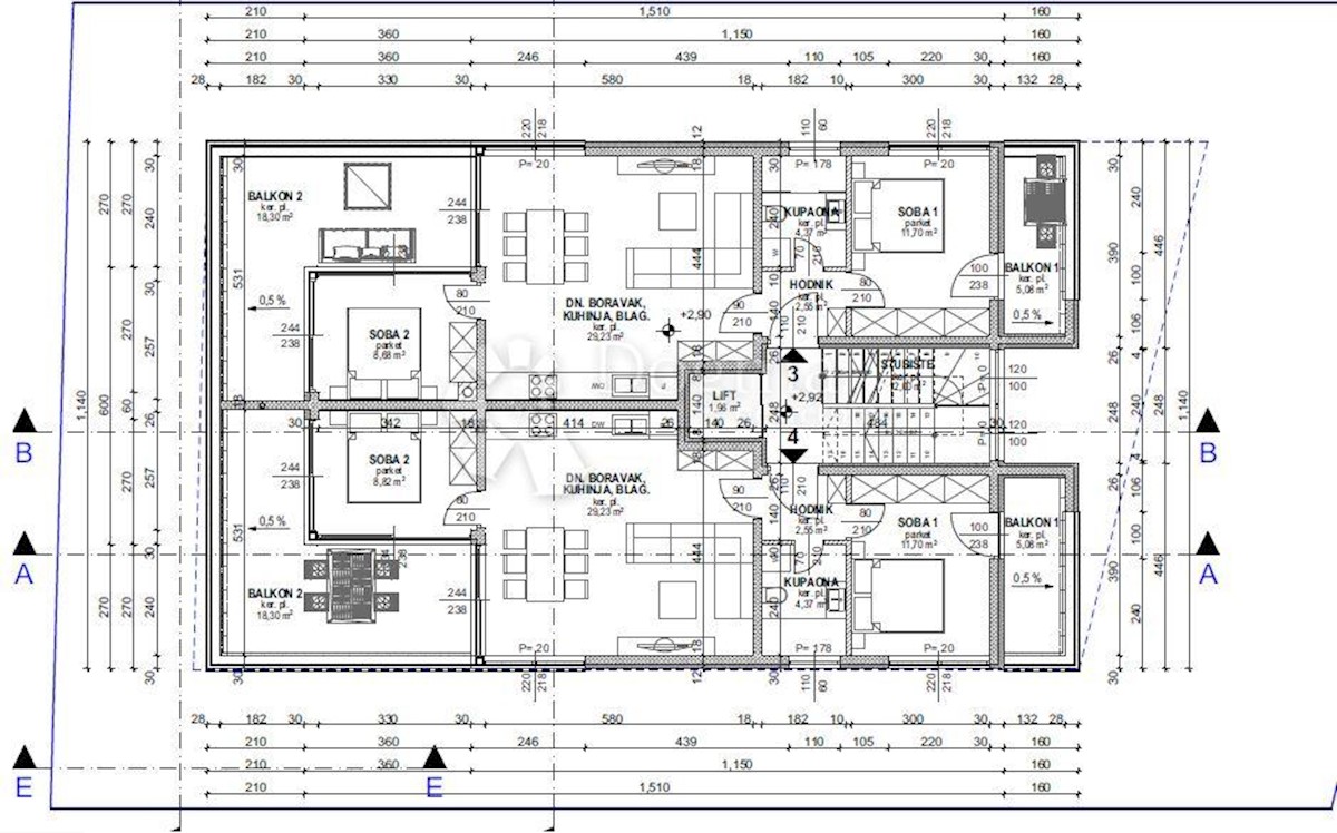 Appartamento Povljana, 65m2