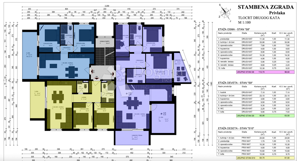 Appartamento Privlaka, 82,10m2