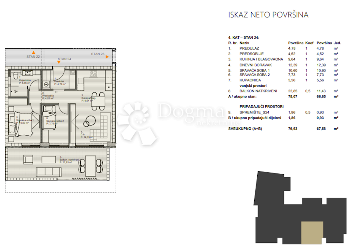 Allogio Centar, Varaždin, 66,65m2