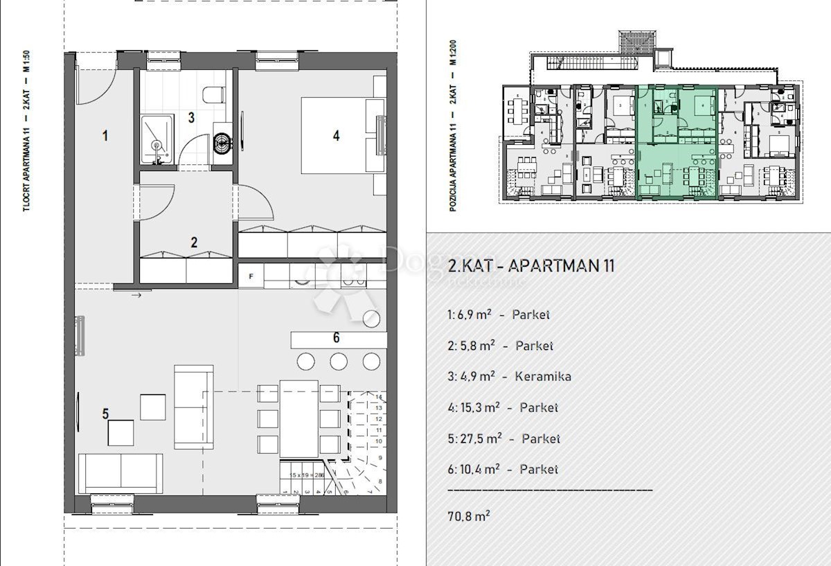 Appartamento Preluk, Rijeka, 70,80m2