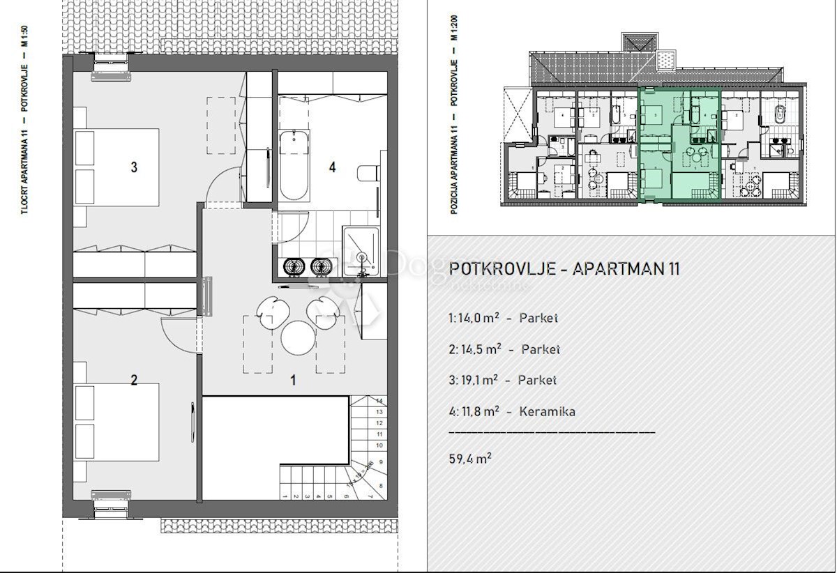 Appartamento Preluk, Rijeka, 70,80m2