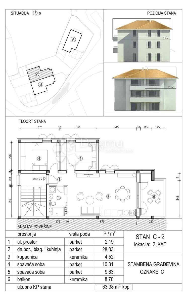 Appartamento Šilo, Dobrinj, 63,38m2